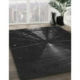 thumbnail image 3 of Ahgly Company Tapis d'Intérieur Lavable en Machine Carré Transitionnel Noir Nuit, 5 Pieds Carré, 3 of 7