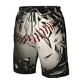 thumbnail image 4 of Pofeuu Baseball Breaking Glass Prin Men's Swim Trunks Quick Dry Bathing Suit Swimming Board Shorts Mesh Lining Beach Swimwear-Medium, 4 of 6