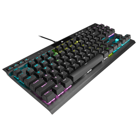 CORSAIR - K70 RGB TKL Wired Optical-Mechanical OPX Linear Keyswitches Gaming Keyboard with 8000Hz Polling Rate - Black