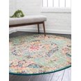 thumbnail image 4 of Unique Loom Penrose Center Medallion Rug3' 3 x 3' 3 Round Green/Beige, 4 of 4