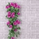 thumbnail image 4 of Bewildely Planta de flores artificiales, rosas falsas, plantas decorativas, rosas colgantes, autoensamblaje para fiesta, restaurante, decoración Decoración Púrpura, 4 of 6