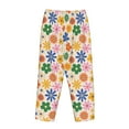 thumbnail image 5 of Fotbe Groovy Daisy Flowers Women's Pajama Pants,Sleepwear Pants,Pj Bottoms Drawstring And Pockets-Small, 5 of 9