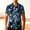 #JIE-Navy, variant on CYiJun Hawaiian Button Down Shirts for Men Summer Casual Beach Short Sleeve Shirt