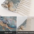 thumbnail image 6 of Blue Turtle Coastal Bathroom Rug 2'x3', Summer Beach Nautical Starfish Coral Low Profile Front Entryway Rug with Tassels, Woven Cotton Washable Kitchen Mat Carpet for Foyer Bedroom Back Door Decor, 6 of 9