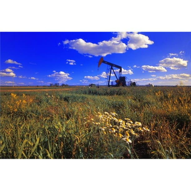 Posterazzi DPI1765551 Pumpjack in a Field Alberta Canada Poster Print