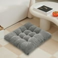 thumbnail image 5 of ZZkhGO Thickened Bean Velvet Cushion, Multipurpose Square Seat Pillow for Sofa Car, Washable Floor Tatami Kneeling Pad 18x18in, 5 of 6