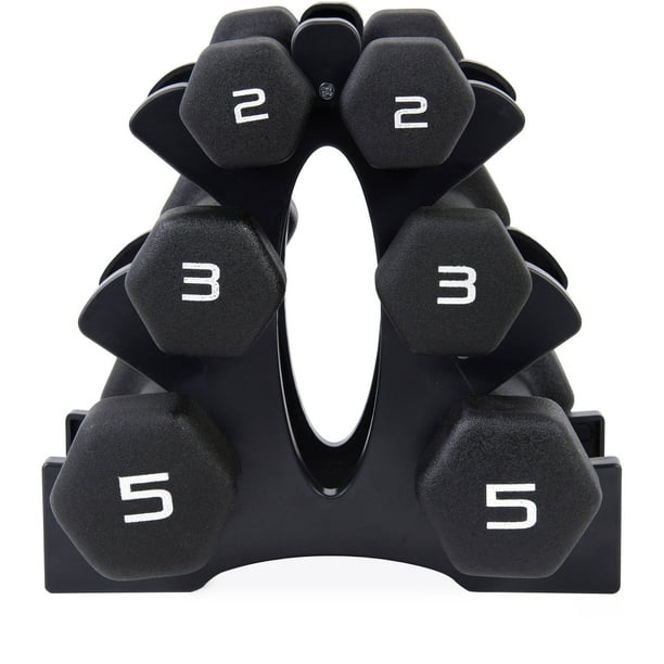 CAP 20 lb Neoprene Dumbbell Set with Rack