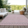 thumbnail image 6 of Addison Rugs Chantille Indoor/Outdoor Transitional Stripes Pink Washable Rectangle Rug, 10' x 14', 6 of 6