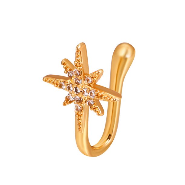 Anillo de nariz falsa en forma de U Diamante tachonado Mariposa Nariz Clavo Sin agujero Nariz Clip Piercing Joyería Wmkox8yi sjalhkljlk5394