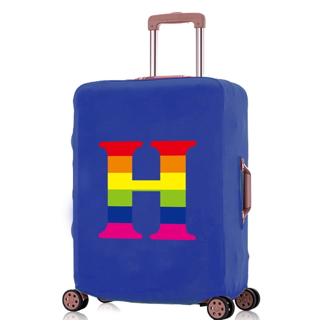 Luggage Covers Travel Accessories Suitcase Cover Protector Reusable Washable 18-32inch Rainbow Letter Printed Pattern Series 8rainbow H L