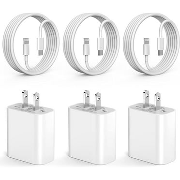 iPhone Fast Charger, 3 Pack [Apple MFi Certified] 20W Type C Charger Block with 6FT USB C to Lightning Fast Charging Data Sync Cable Compatible for iPhone 14 13 12 11 Pro Max XS XR X (White）