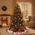 thumbnail image 6 of Christmas Decoration Christmas Tree Skirt Classic Elementals Large Christmas Decor Mat Christmas Tree Bottom Decoration for Holiday Party Indoor Outdoor Decor Christmas Gift 23.62x23.62 inch, 6 of 8