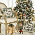 thumbnail image 4 of Christmas Merry & Bright Eucalyptus Mistletoe Throw Pillow Covers Set of 2, 18 x 18 Inch Winter Holiday Cushion Case Decoration for Sofa Couch, 4 of 6