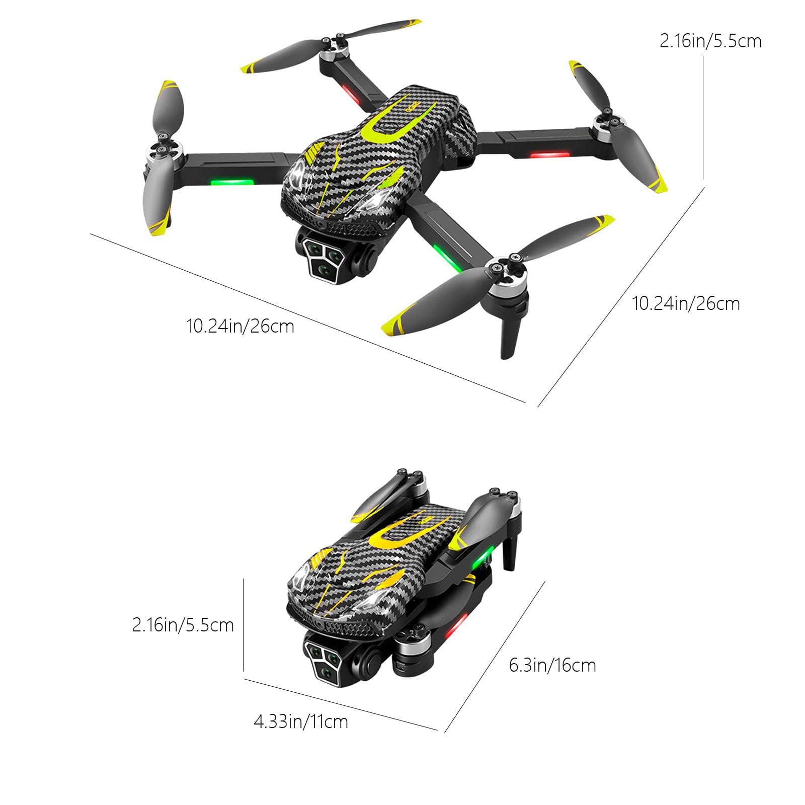 Drone with Camera for Kids and Beginners, HD Dual Camera, Obstacle Avoidance, Foldable Design, Long Flight Time with 2 Batteries
