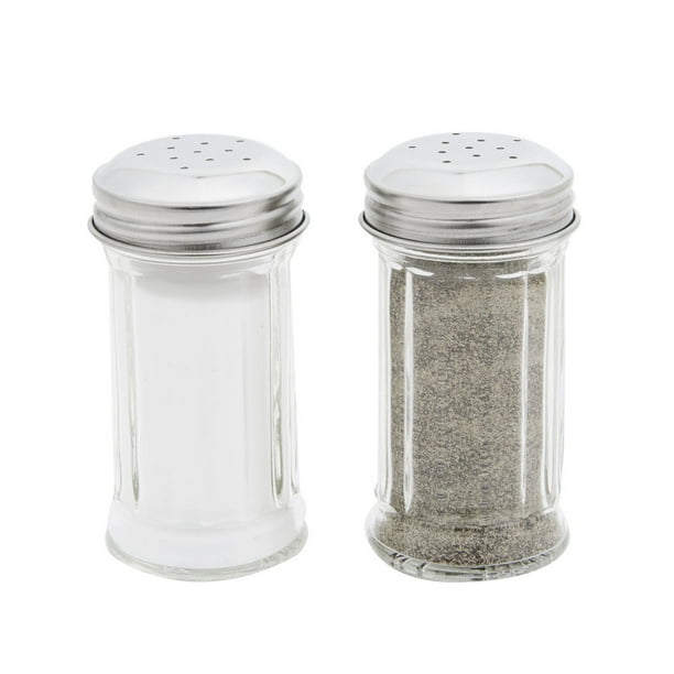 2 oz Salt & Pepper Shaker, Stainless Steel Tops