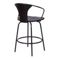 thumbnail image 4 of Payton 30" Swivel Kitchen Barstool in Black, 4 of 6