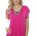 thumbnail image 2 of White Mark MTR1288-04-S Maternity Myla Embellished Tunic Dress, Fuchsia - Small, 2 of 3
