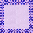 thumbnail image 1 of Ahgly Company Tapis d'Intérieur Lavable en Machine Carré Transitionnel Aztech Violet, 6 Pieds Carré, 1 of 7