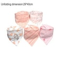 thumbnail image 2 of Baby saliva towel baby triangle towel pure cotton double snap button waterproof, 2 of 5