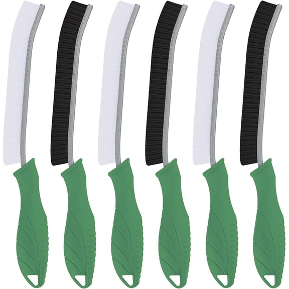 CERPXFF-Toilet Brush, 2 Pcs Bathroom Cleaning Brush, Toilet Scrubber, Deep Toilet Bowl Brush with Hanging Hole, Multifunctional Gap Cleaning Brush, Bristles for Kitchen Sinks, Tub,Shower (6, Green)