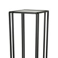 thumbnail image 2 of Buckley Plant Stand Table, Black Metal, Square Mirrored Top, 34 Inch, 2 of 2