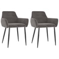 thumbnail image 1 of vidaXL Dining Chairs 2 pcs Dark Grey Velvet, 1 of 5