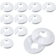 thumbnail image 1 of 12Pcs Plastic Radiator Rosette, Pipe Cover, Pipe Clamps Radiator Pipe Covers for 15mm Hole, Cover Rosettes for Hiding Radiator Pipes(White), 1 of 5