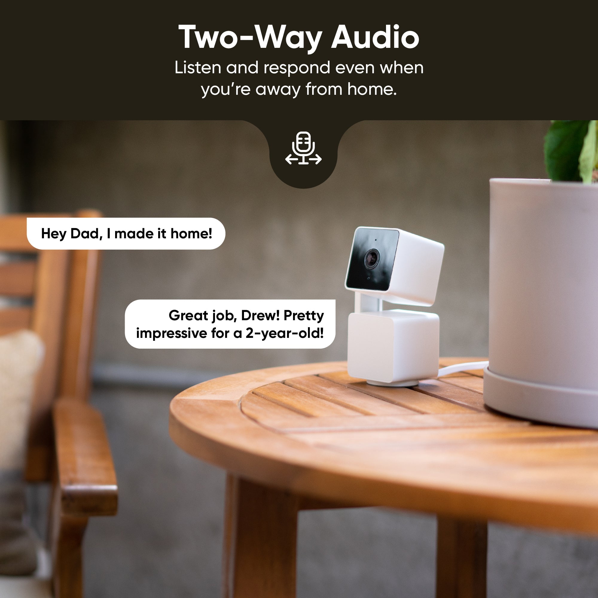 WYZE Cam Pan v3 Indoor/Outdoor IP65-Rated 1080p Pan/Tilt/Zoom Wi-Fi Smart Home Security Camera with Motion Tracking for Baby & Pet, Color Night Vision, 2-Way Audio,Black