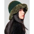 thumbnail image 4 of Sombrero de pescador de imitación de invierno, sombrero de pescador de felpa esponjosa de lana, grueso y peludo, 4 of 5