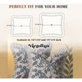 thumbnail image 6 of Vargottam Floral Pattern Design, Decorative Cushion Covers 16x16 - 100% Cotton Twill Set of 2 with Ruffle Edges, Farmhouse Print, Concealed Zipper Closure, No Fillers, 6 of 6