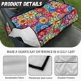 thumbnail image 5 of Yuyamidu Colorful Boho Flowers Golf Cart Seat Covers, Floral Club Car Seat Towel Blanket with Pockets, Fits Club Car More 2 Person Seats Golf Carts, 5 of 7