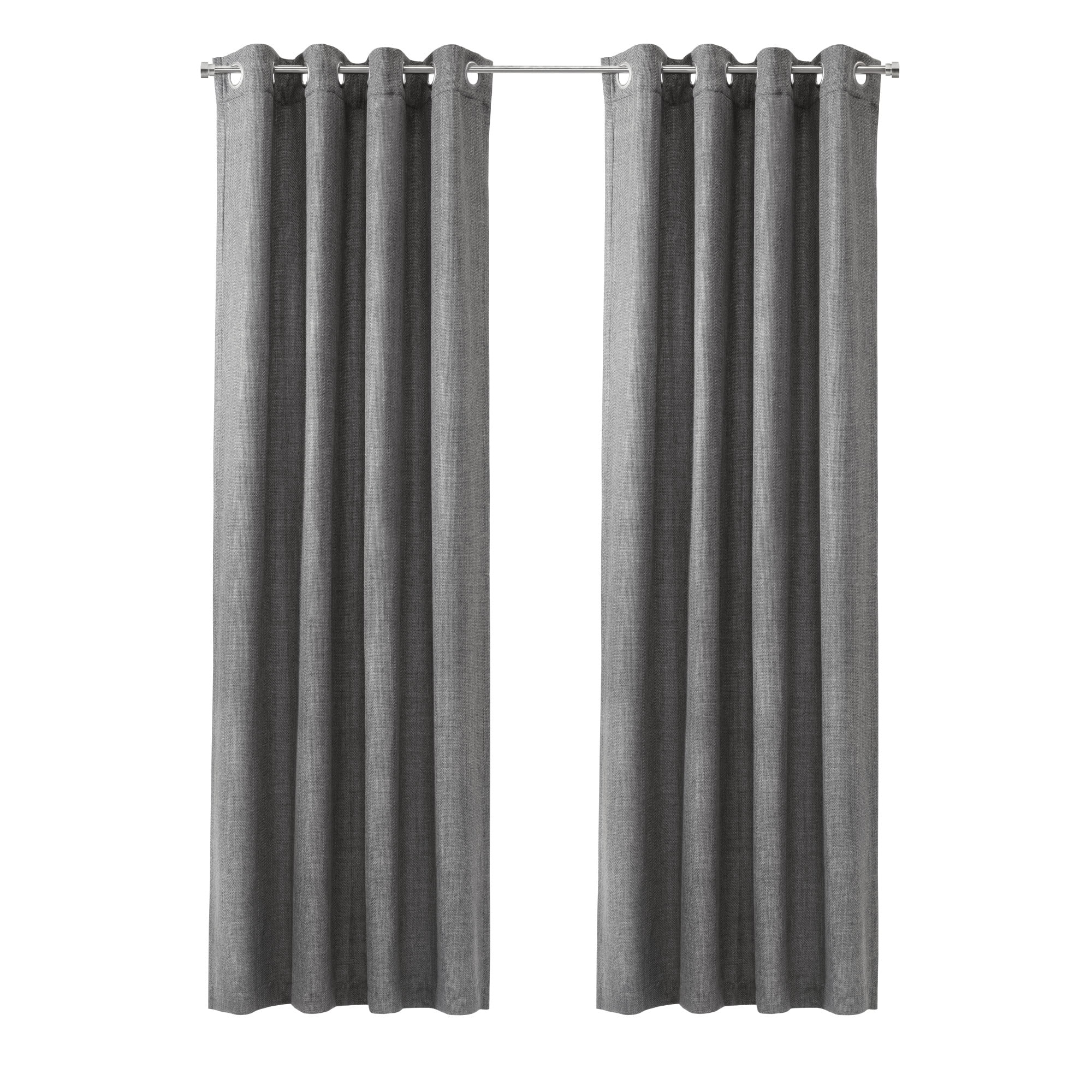 Loft Living Sanaa Light Filtering Grommet Indoor Curtain 52 x 63 in Grey