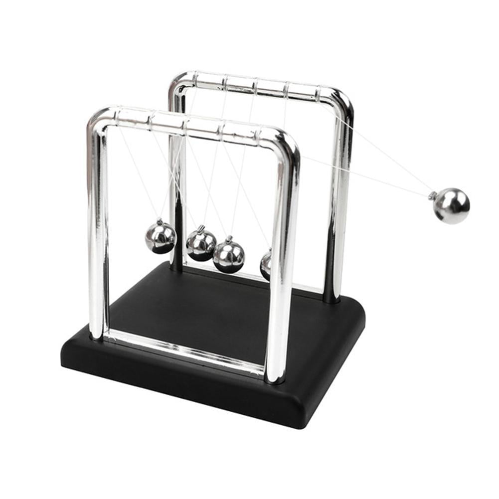 Desktop Silver Newtons Cradle Executive Toy Boxed Retro Office Gadget Gift New 