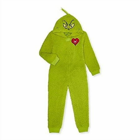 Grinch Holiday Matching Family Christmas Pajamas Unisex Sleepwear Union Suit, Large
