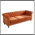 thumbnail image 3 of Chesterfield Velvet Sofa 84.65 inch for Living Room, 3 of 5
