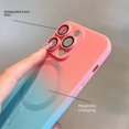 thumbnail image 2 of Funda para teléfono móvil con carga magnética de dos colores degradados para iPhone 14, funda protectora líquida para lente de Apple 13, 2 of 5