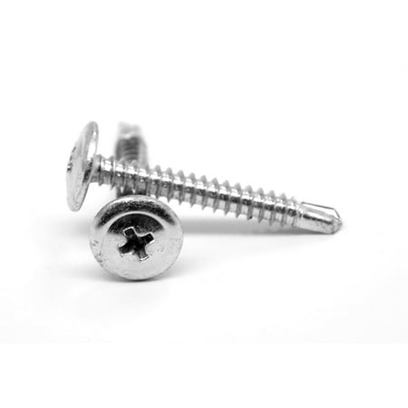 

#8-18 x 1 (FT) BSD Thread Self Drilling Screw Phillips K-Lath #2 Point Low Carbon Steel Zinc Plated Pk 100