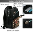 thumbnail image 4 of Honeii Patriotic Deer Soldier Salute for Travel Laptop Backpack, Business Laptops Backpack with USB Charging Port, College High School Computer Bag for Men Women, 4 of 7