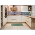 thumbnail image 5 of Ahgly Company Indoor Square Mid-Century Modern Pine Green Oriental Area Rugs, 5' Square, 5 of 6