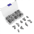 thumbnail image 5 of 60Pcs Metric Grease Fittings Kit, M6 M8 M10 45 90 Degree Hydraulic Grease Zerk Assortment for Angled Grease Mechanical, 5 of 10