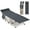 Grey, variant on Folding Camping Cot, Portable Military Canvas Sleeping Bed, Outdoor Comfortable Lightweight Bed with Carry Bag for Hiking, Backpack Travel, Home & Office