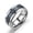 silver blue silk, variant on Men's Ring Punk Ring Wedding Ring Finger Jewelry Stainless Steel Ring Creative --silver blue silk-9