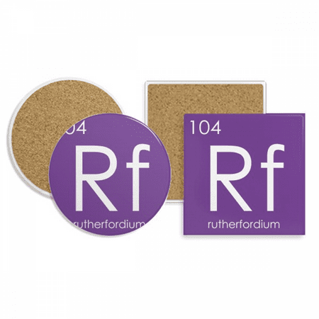 

Chestry Elements Period Table Transition Metals Rutherfordium Rf Coaster Cup Mug Holder Absorbent Stone Cork Base Set