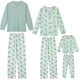 thumbnail image 1 of Conjuntos de pijamas familiares navideños Inspire Chic de manga larga con pantalones para dormir y relajarse ["Niños y Niñas"] 3XL Verde, 1 of 5