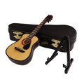 thumbnail image 4 of C-wooden Miniature Guitar With Stand And Case Mini Musical Instrument Miniature Doll House Model Ho, 4 of 5