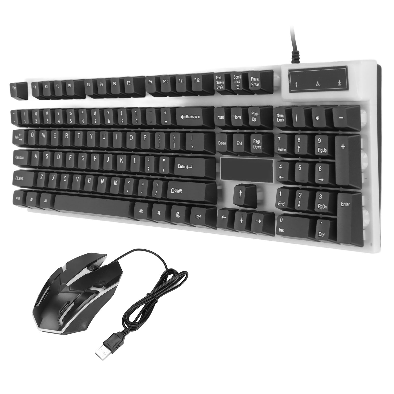 Ccdes Keyboard Mouse Combo,Keyboard Mouse Combo Wired USB 104 Keys LED Colored Backlight