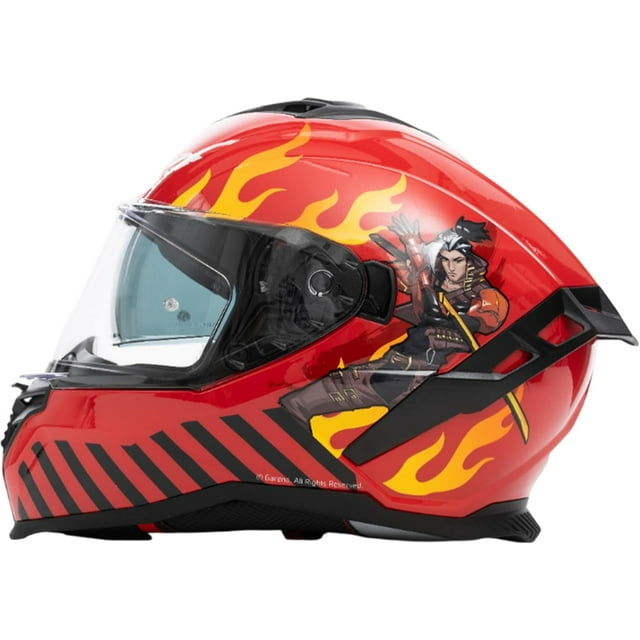 Casco para Motocicleta Bluelander de Doble Visera con Certificación ECE, Rojo, Talla L