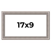 17x9 Frame Grey Real Wood Picture Frame Width 1.25 inches | Interior Frame Depth 0.5 inches | Hans
