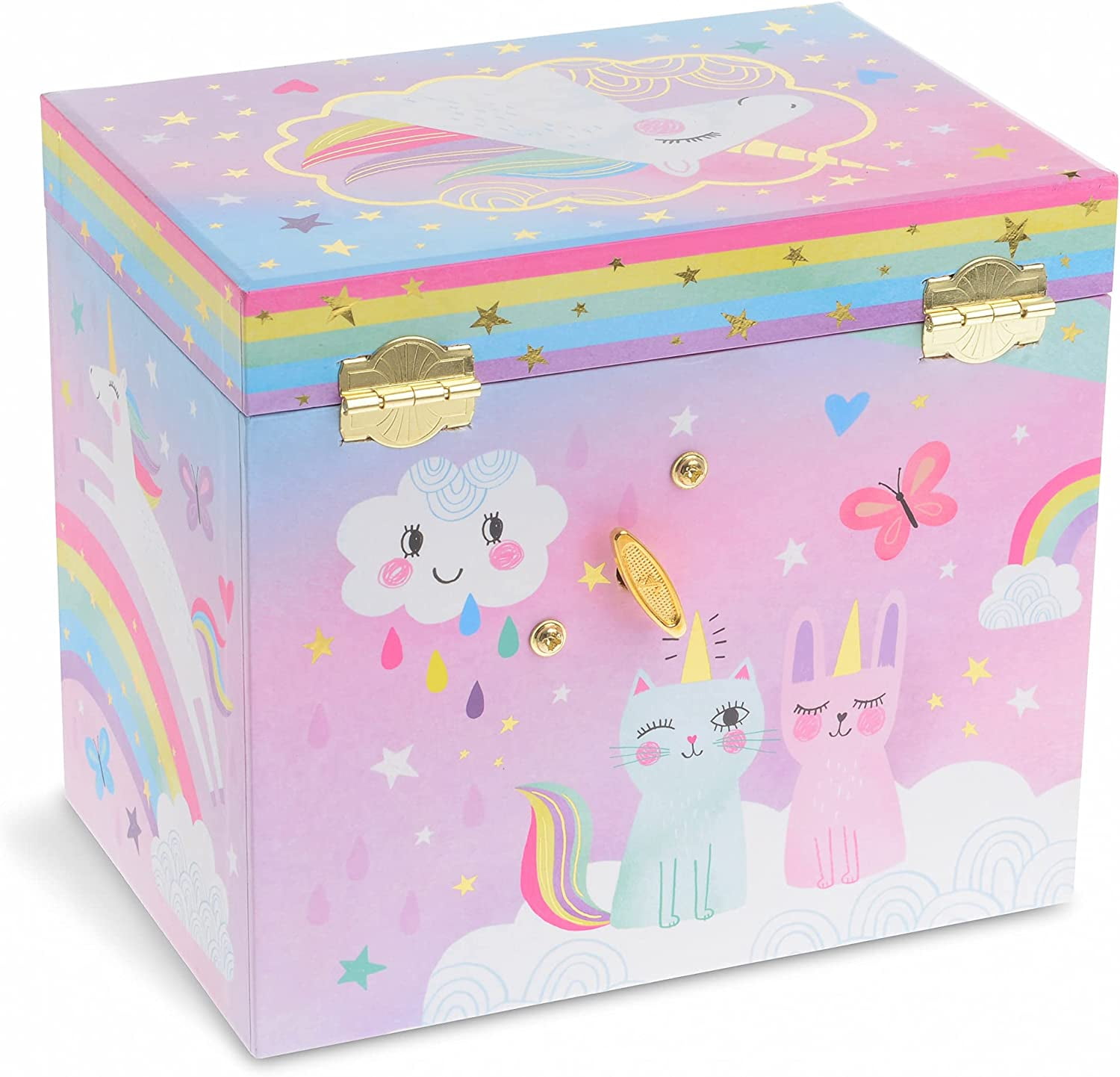 Buy Jewelkeeper Cotton Candy Unicorn Design Musical Jewellery Storage Box  with Spinning Unicorn, Over the Rainbow Tune for Girls Online at  desertcartCyprus