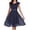 A-Blue159, variant on XIAONU Womens Lace V Neck Cap Sleeve Flare Midi Dress Elegant Evening Party Dress